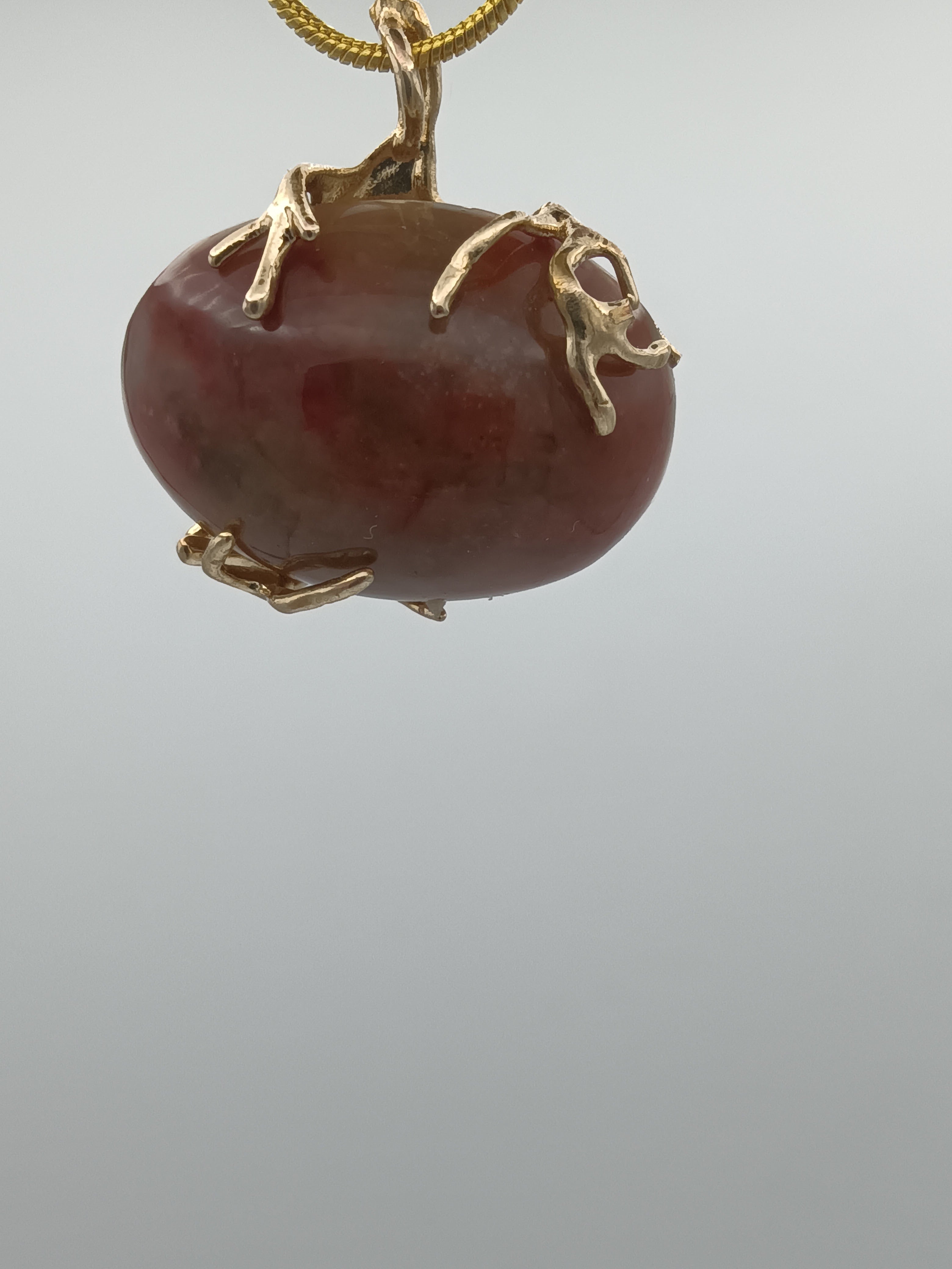 Pumpkin Gold Wire Wrap Freeform Unique Jasper Yakima River Canyon