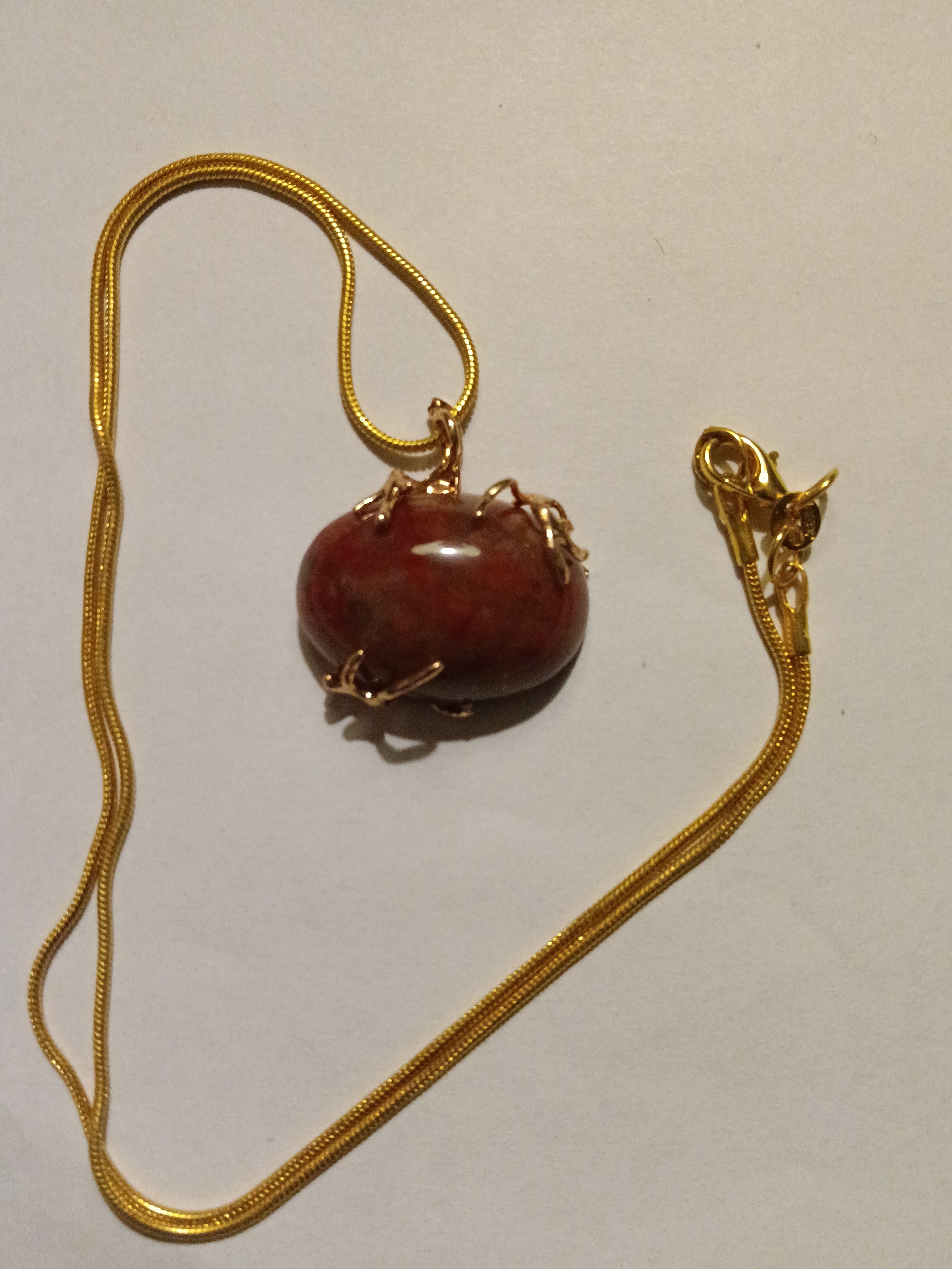 Pumpkin Jasper Gold Wire Wrap Freeform — Yakima River Canyon — The Pumpkin