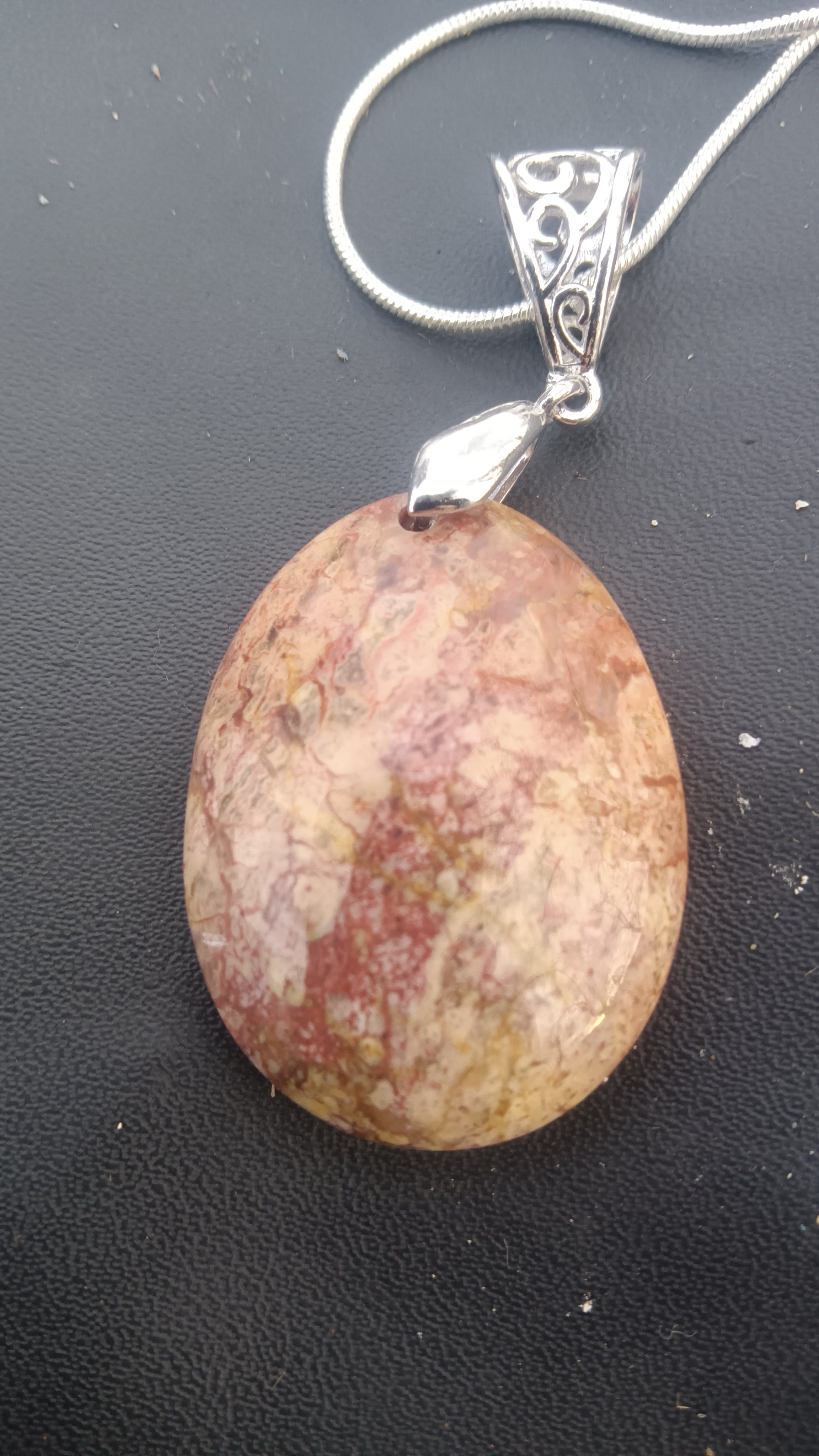 Red Jasper Round Cabochon — Yakima River Canyon — The Canyon Red